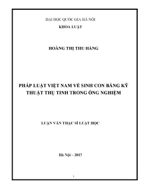 Pháp luật việt nam về sinh con bằng kỹ thuật thụ tinh trong ống nghiệm