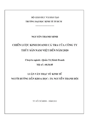 Luận văn chiến lược kinh doanh cá tra của công ty thủy sản nam việt đến năm 2020