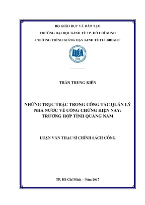 Luận văn những trục trặc trong công tác quản lý nhà nước về công chứng hiện nay trường hợp tỉnh quảng nam