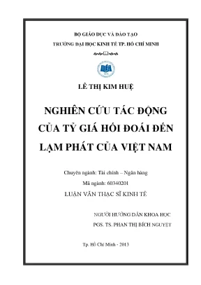Luận văn nghiên cứu tác động của tỷ giá hối đoái đến lạm phát của việt nam