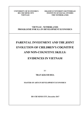 Luận văn parental investment and the joint evolution of childrens cognitive and non cognitive skills evidences in vietnam