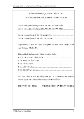 Luận văn thạc sĩ địa chất dầu khí ứng dụng sử dụng các thuộc tính địa chấn kết hợp tài liệu địa vật lý giếng khoan để mô tả diện phân bố tướng của trầm tích oligoxen dưới mỏ hoa mai