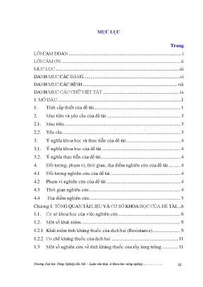 Đánh giá tính kháng thuốc của rầy lưng trắng sogatella furcifrea horvath trong vụ xuân năn 2011 tại hà nội