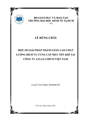 Luận văn một số giải pháp nhằm nâng cao chất lượng dịch vụ cung cấp máy nén khí tại công ty atlas copco việt nam