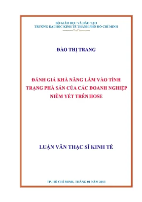 Luận văn đánh giá khả năng lâm vào tình trạng phá sản của các doanh nghiệp niêm yết trên hose bằng mô hình thực nghiệm
