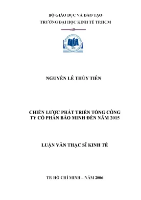 Luận văn chiến lược phát triển tổng công ty cổ phần bảo minh đến năm 2015