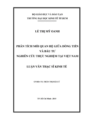 Luận văn phân tích mối quan hệ giữa dòng tiền và đầu tư nghiên cứu thực nghiệm tại việt nam