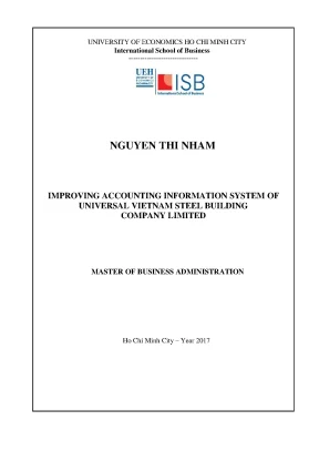 Luận văn improving accounting information system of universal vietnam steel building company limited