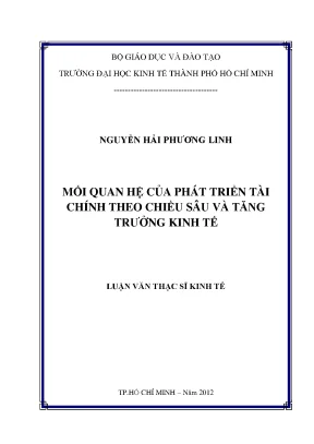 Luận văn mối quan hệ của phát triển tài chính theo chiều sâu và tăng trưởng kinh tế