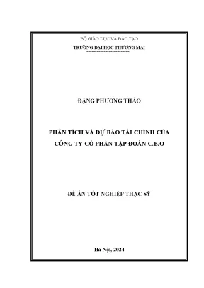 Luận văn phân tích và dự báo tài chính của công ty cổ phần tập đoàn c e o