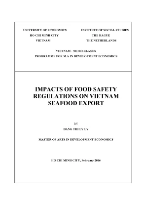 Luận văn impacts of food safety regulations on vietnam seafood export