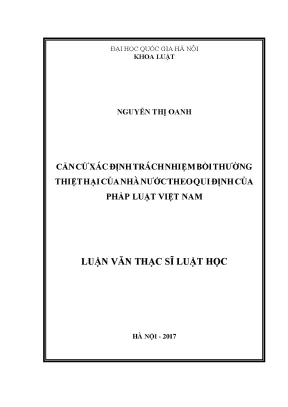 Căn cứ xác định trách nhiệm bồi thường thiệt hại của nhà nước theo quy định của pháp luật việt nam