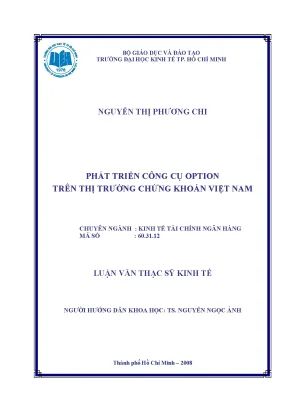 Luận văn phát triển công cụ option trên thị trường chứng khoán việt nam