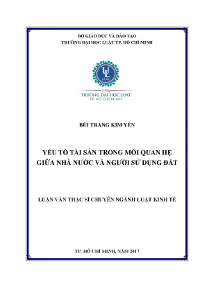 Yếu tố tài sản trong mối quan hệ giữa nhà nước và người sử dụng đất