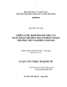 Luận văn chiến lược kinh doanh thẻ ngân hàng thương mại cổ phần công thương việt nam đến năm 2020