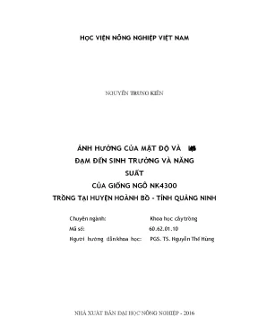 Ảnh hưởng của mật độ và lượng đạm đến sinh trưởng và năng suất của giống ngô nk4300 trồng tại huyện hoành bồ tỉnh quảng ninh