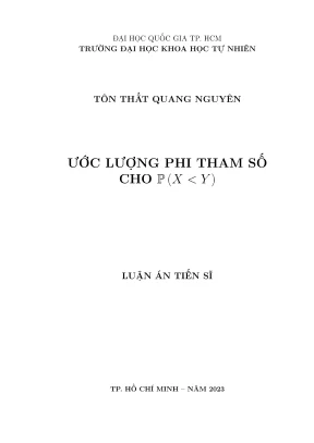 Luận án tiến sĩ toán học ước lượng phi tham số cho px y