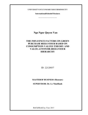 Luận văn the influence factors on green purchase behaviour based on consumption values theory and values attitude behaviour hierarchy