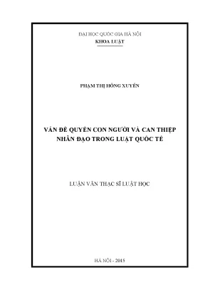 Vấn đề quyền con người và can thiệp nhân đạo trong luật quốc tế