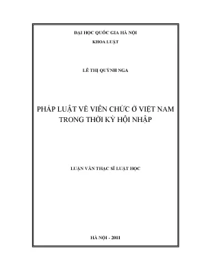 Pháp luật về viên chức ở việt nam trong thời kỳ hội nhập