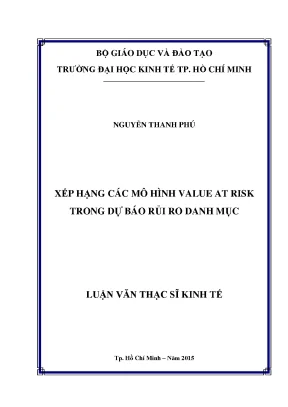 Luận văn xếp hạng các mô hình value at risk trong dự báo rủi ro danh mục