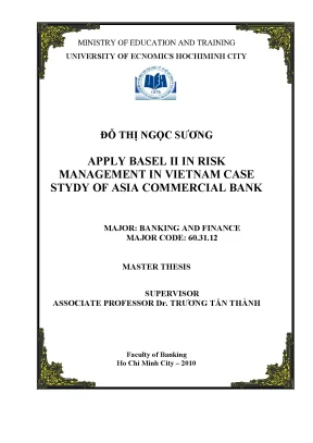 Luận văn apply basel ii in risk management in vietnam case study of asia commercial bank luận văn thạc sĩ