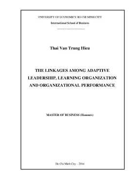 Luận văn the linkages among adaptive leadership learing organization and organizatinal performance