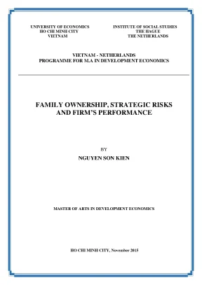 Luận văn family ownership strategy risks and firms performance