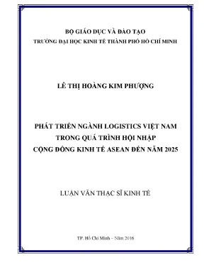 Luận văn phát triển ngành logistics việt nam trong quá trình hội nhập cộng đồng kinh tế asean đến năm 2025
