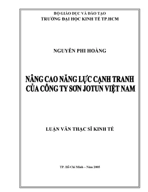 Luận văn nâng cao năng lực cạnh tranh của công ty sơn jotun việt nam 001