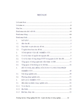 Khả năng cung cấp dữ liệu từ các nguồn ảnh vệ tinh có sẵn trên mạng internet phục vụ cho hệ thống thông tin tài nguyên đất đai trên địa bàn huyện gia lâm thành phố hà nội