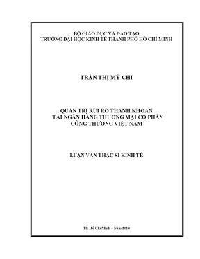 Luận văn quản trị rủi ro thanh khoản tại ngân hàng tmcp công thương việt nam