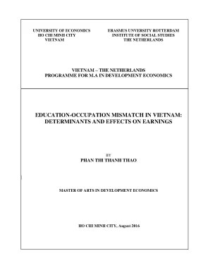 Luận văn education occupation mismatch in vietnam determinants and effects on earnings