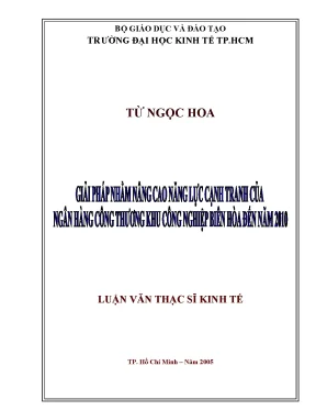 Luận văn giải pháp nhằm nâng cao năng lực cạnh tranh của ngân hàng công thương khu công nghiệp biên hòa đến năm 2010