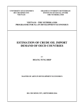 Luận văn estimation of crude oil import demand of oecd countries
