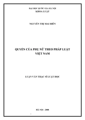 Quyền của phụ nữ theo pháp luật việt nam