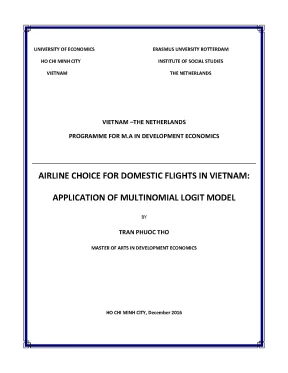 Luận văn airline choice for domestic flights in vietnam application of multinomial logit model