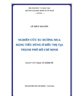Luận văn nghiên cứu xu hướng mua hàng tiêu dùng ở siêu thị tại tp hồ chí minh