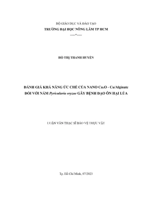 Luận văn thạc sĩ bảo vệ thực vật nghiên cứu tái sinh và tạo biến dị bằng chiếu xạ cây khoai lang ipomoeabatatas l