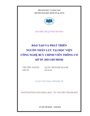 Luận văn đào tạo và phát triển nguồn nhân lực tại học viện công nghệ bưu chính viễn thông cơ sở tp hồ chí minh