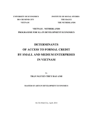 Luận văn determinants of access to formal credit by small and medium enterprises in vietnam