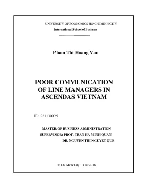 Luận văn poor communication of line managers in ascendas viet nam