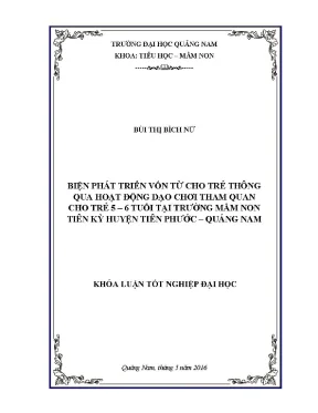 1424 biện pháp phát triển vốn từ cho trẻ 5 6 tuổi thông qua hoạt động dạo chơi tham quan bùi thị bích nữ luận văn đh quảng nam