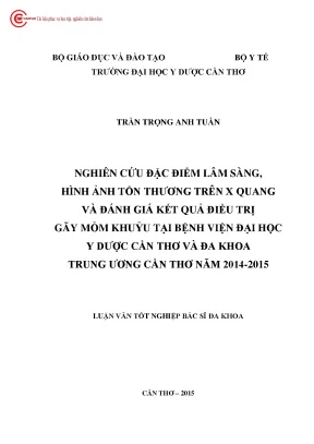 1618 nghiên cứu đặc điểm lâm sàng hình ảnh tổn thương trên x quang và đánh giá kết quả điều trị gãy mỏm khủyu tại bv đại học y dược cần thơ và đa khoa trun