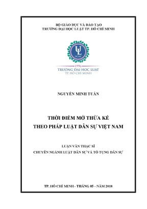 Thời điểm mở thừa kế theo pháp luật dân sự việt nam