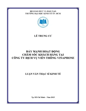 Luận văn đẩy mạnh hoạt động chăm sóc khách hàng tại công ty dịch vụ viễn thông vinaphone