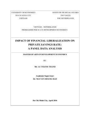 Luận văn impact of financial liberalization on private savings rate a panel data analysis