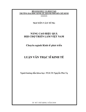 Luận văn nâng cao hiệu quả hội chợ triển lãm việt nam