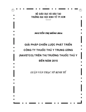 Luận văn giải pháp chiến lược phát triển công ty thuốc thú y trung ương navetco trên thị trường thuốc thú y đến năm 2015