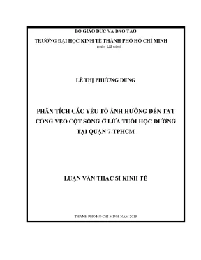 Luận văn phân tích các yếu tố ảnh hưởng đến tật cong vẹo cột sống ở lứa tuổi học đường tại quận 7 tp hcm